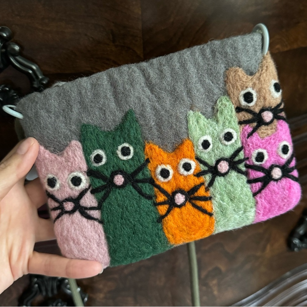 wool felt wallet, card bag, storage bag, unisex